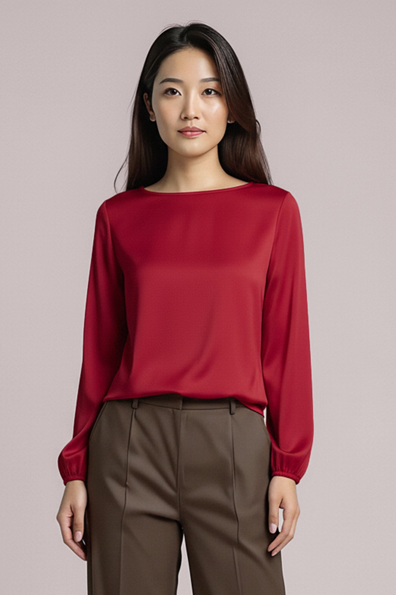 l'amour est bleu volume longsleeve red