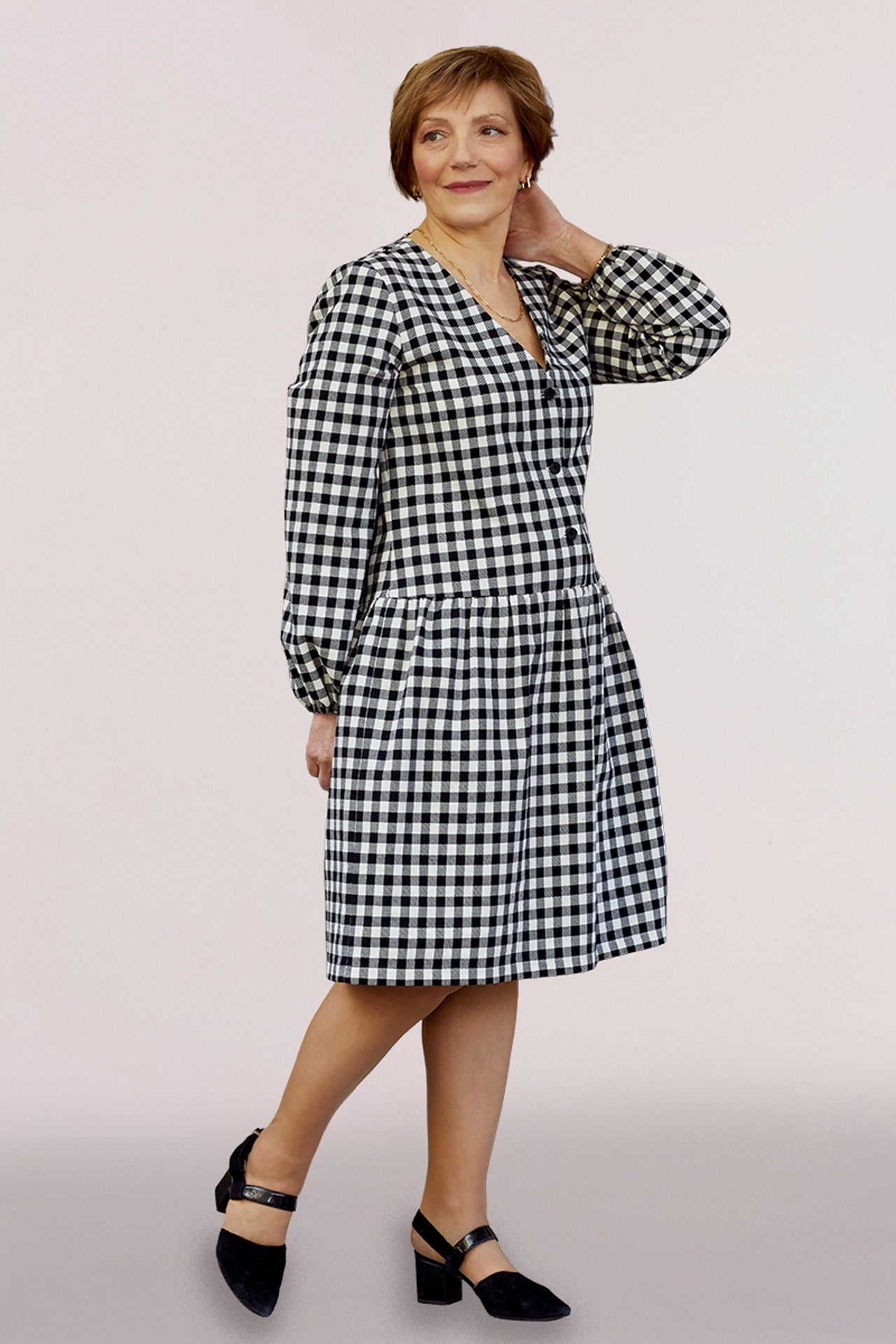 l_amour-est-bleu-checked-dress