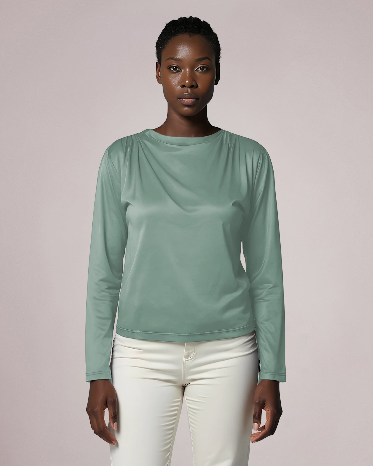 Drapiertes Langarmshirt