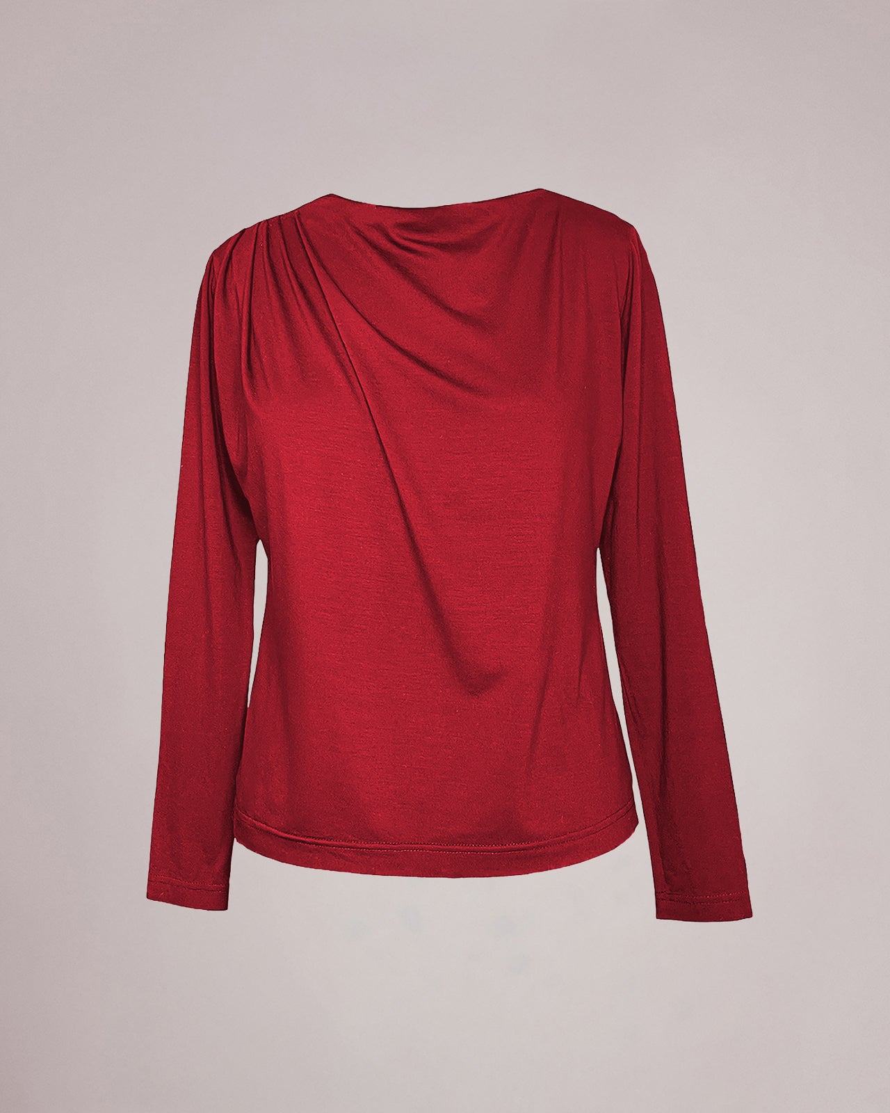 Drapiertes Langarmshirt