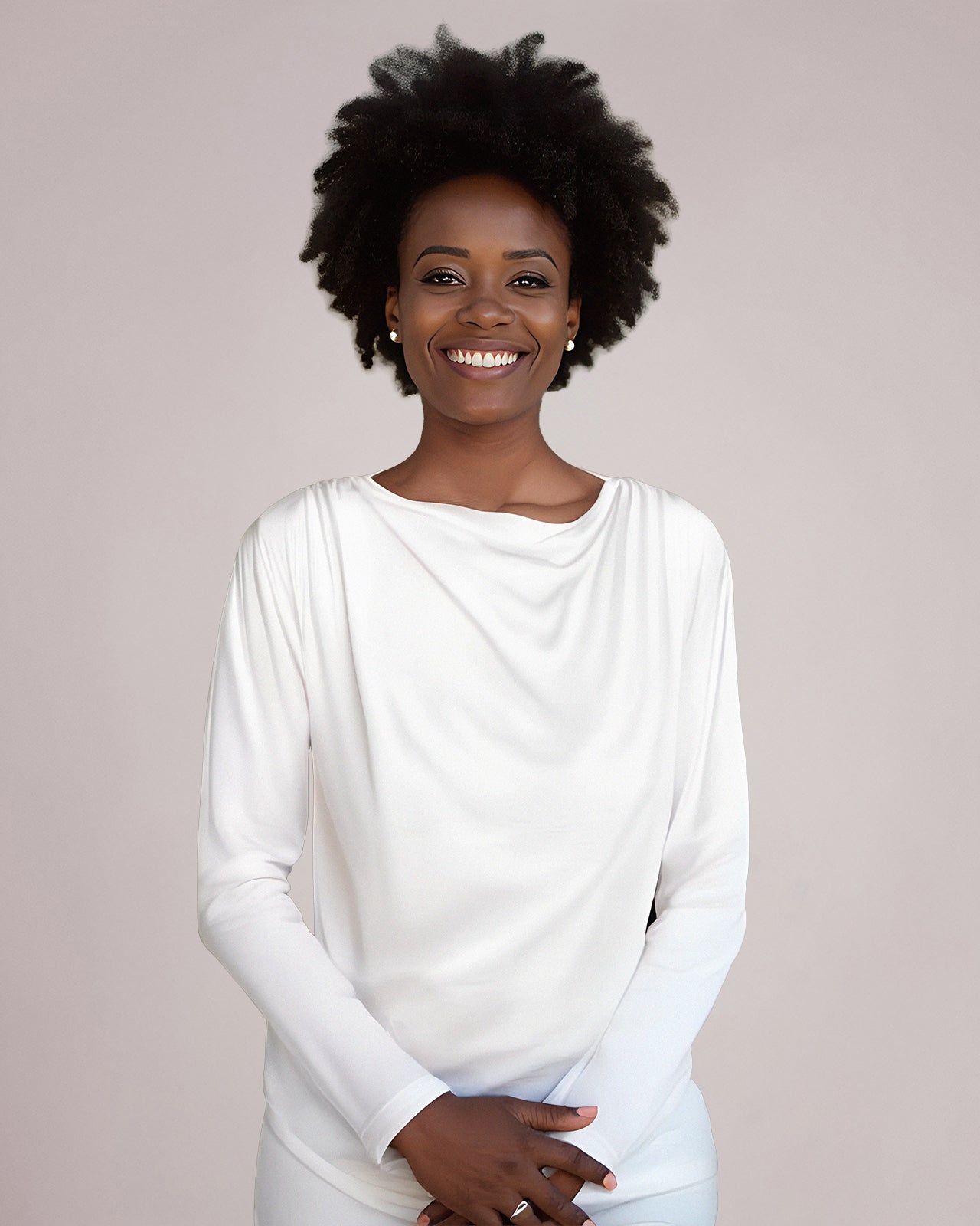 Drapiertes Langarmshirt