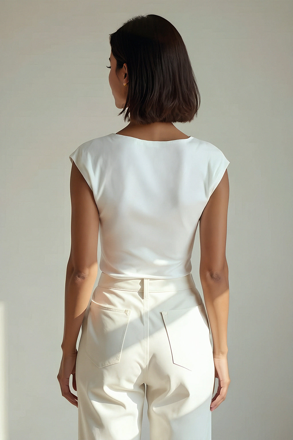 Top mit Wasserfall-Ausschnitt