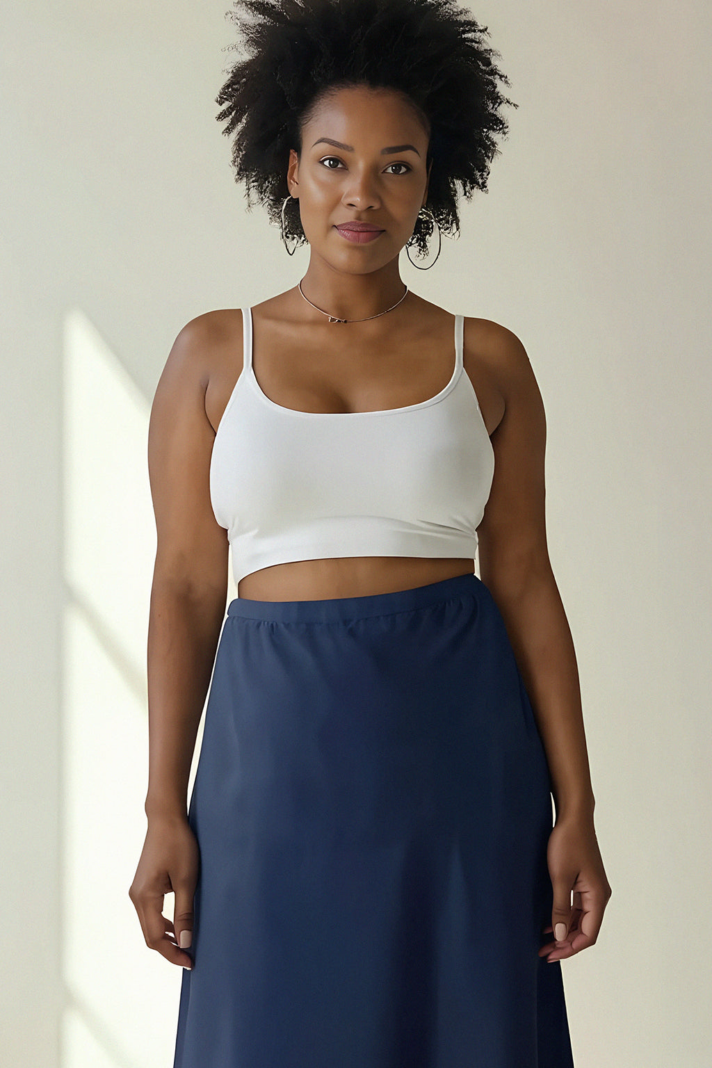 l'amour est bleu langer Rock Seidenoptik