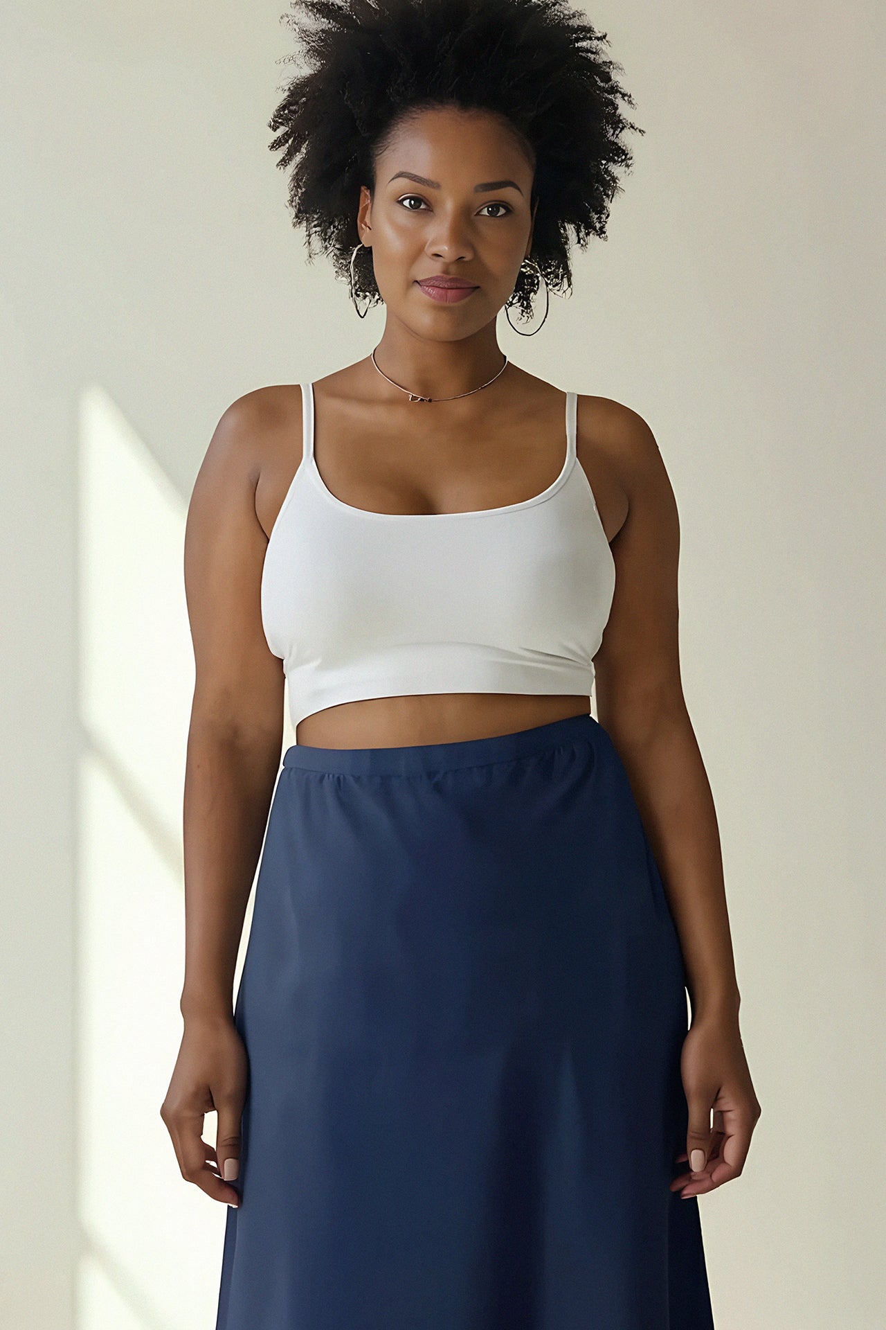 l'amour est bleu langer Rock Seidenoptik