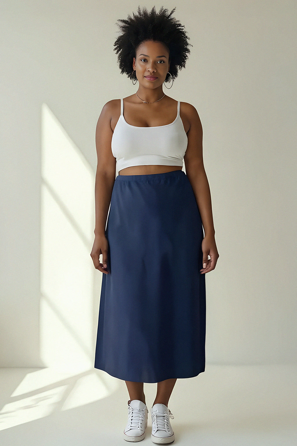 l'amour est bleu langer Rock Seidenoptik