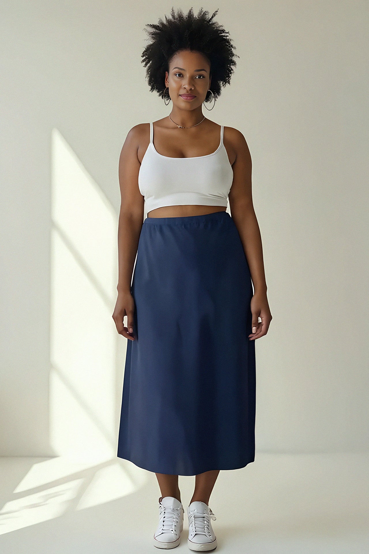 l'amour est bleu langer Rock Seidenoptik