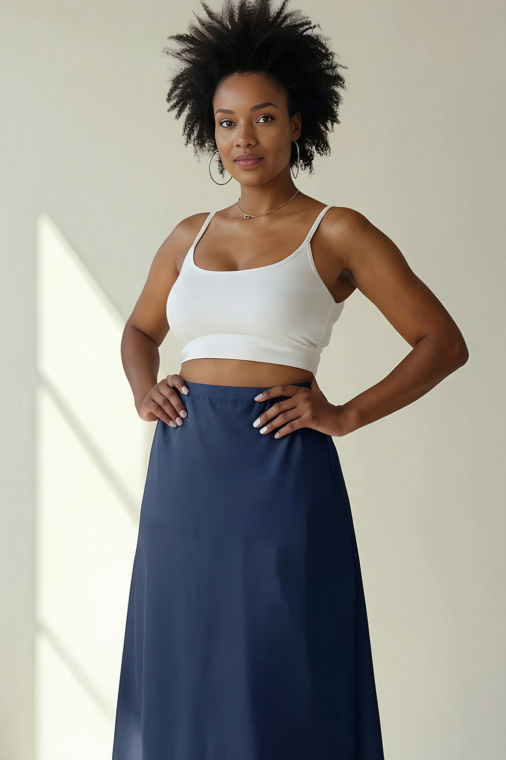 l'amour est bleu langer Rock Seidenoptik