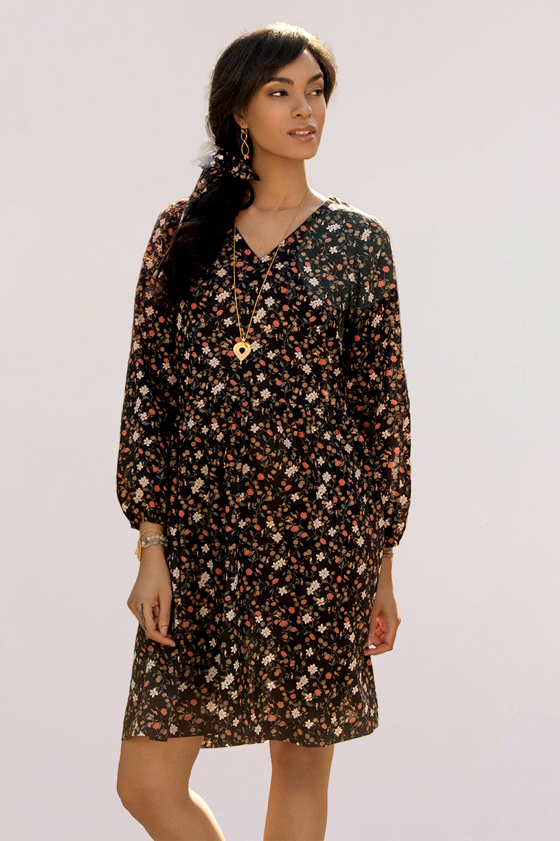 Kleid mit Blumenmuster XL Petite