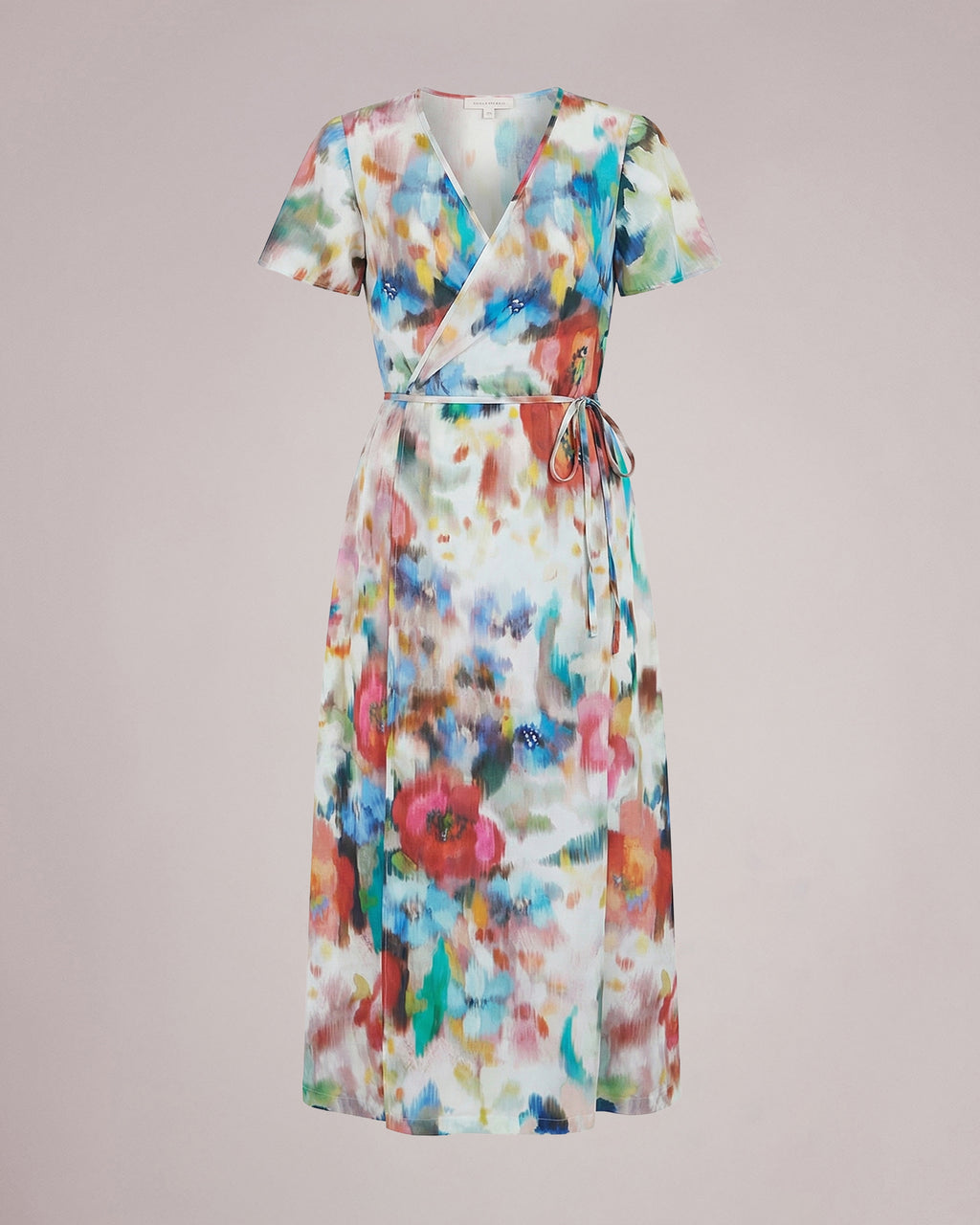 Geblümtes Wickelkleid