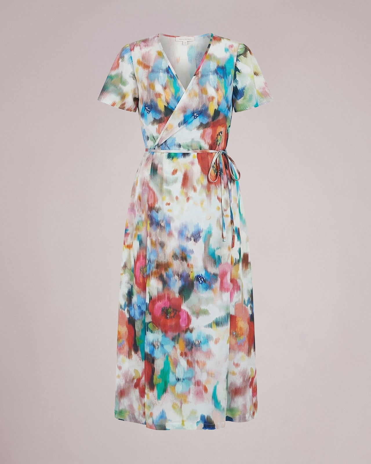 Geblümtes Wickelkleid
