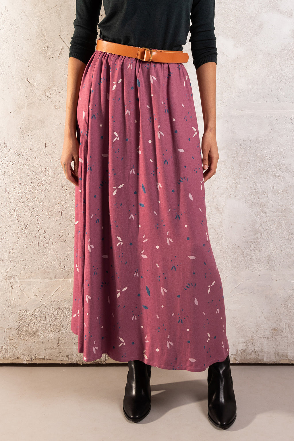 l'amour est bleu long ecovero skirt
