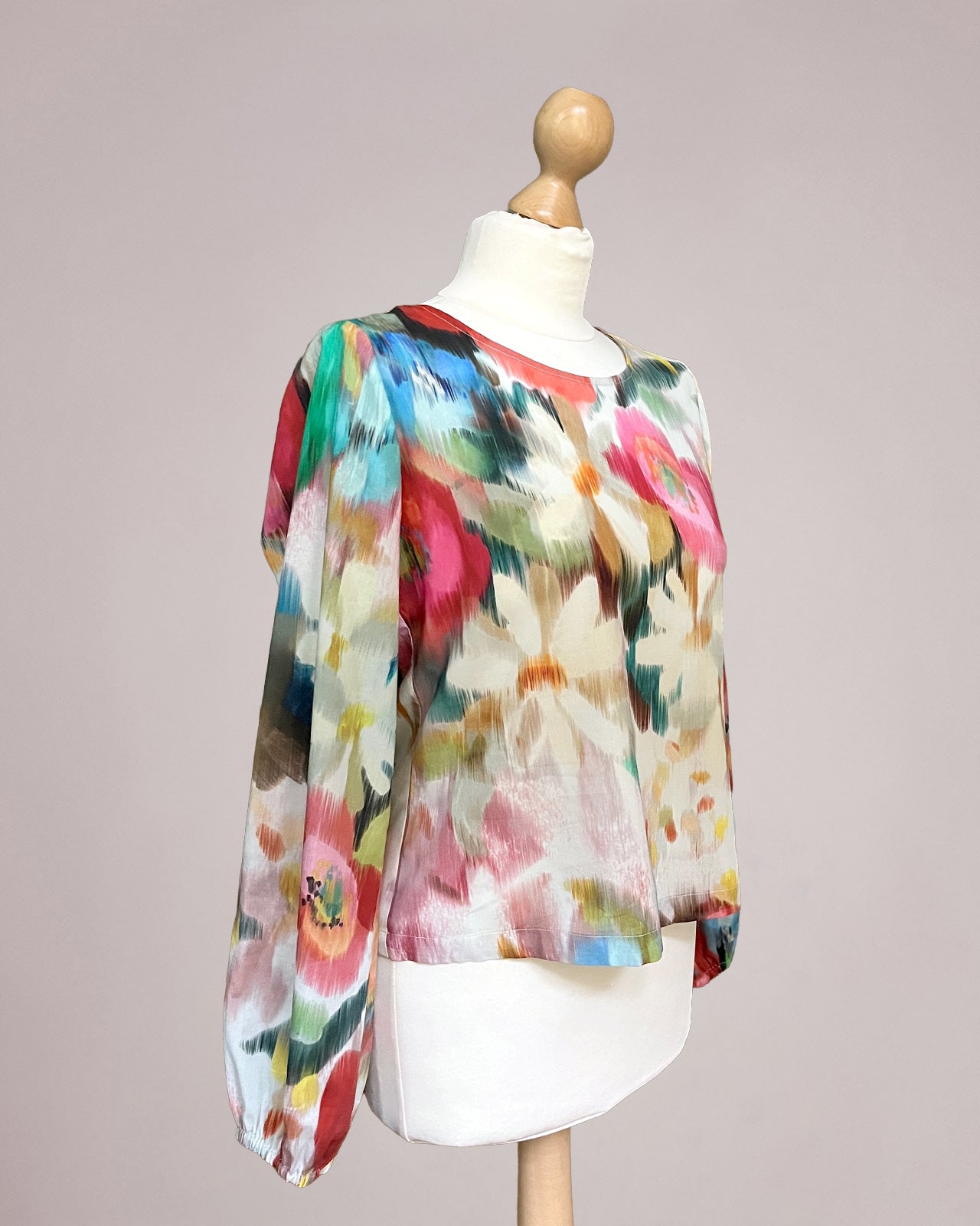 Geblümte Baumwoll-Bluse