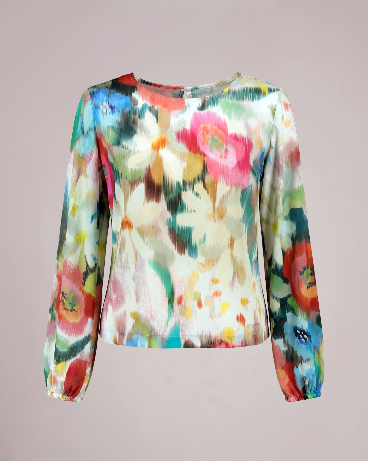 Geblümte Baumwoll-Bluse