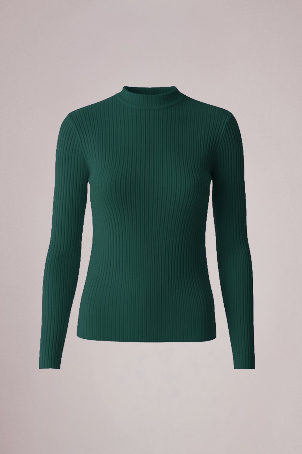 l'amour est bleu geripptes Langarmshirt deep green