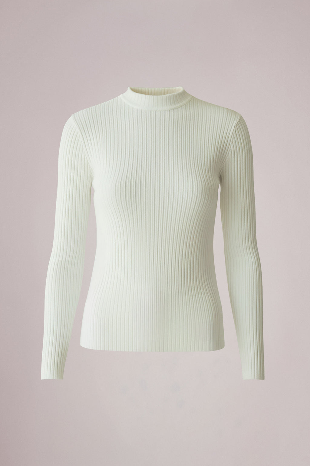 l'amour est bleu geripptes Langarmshirt weiß