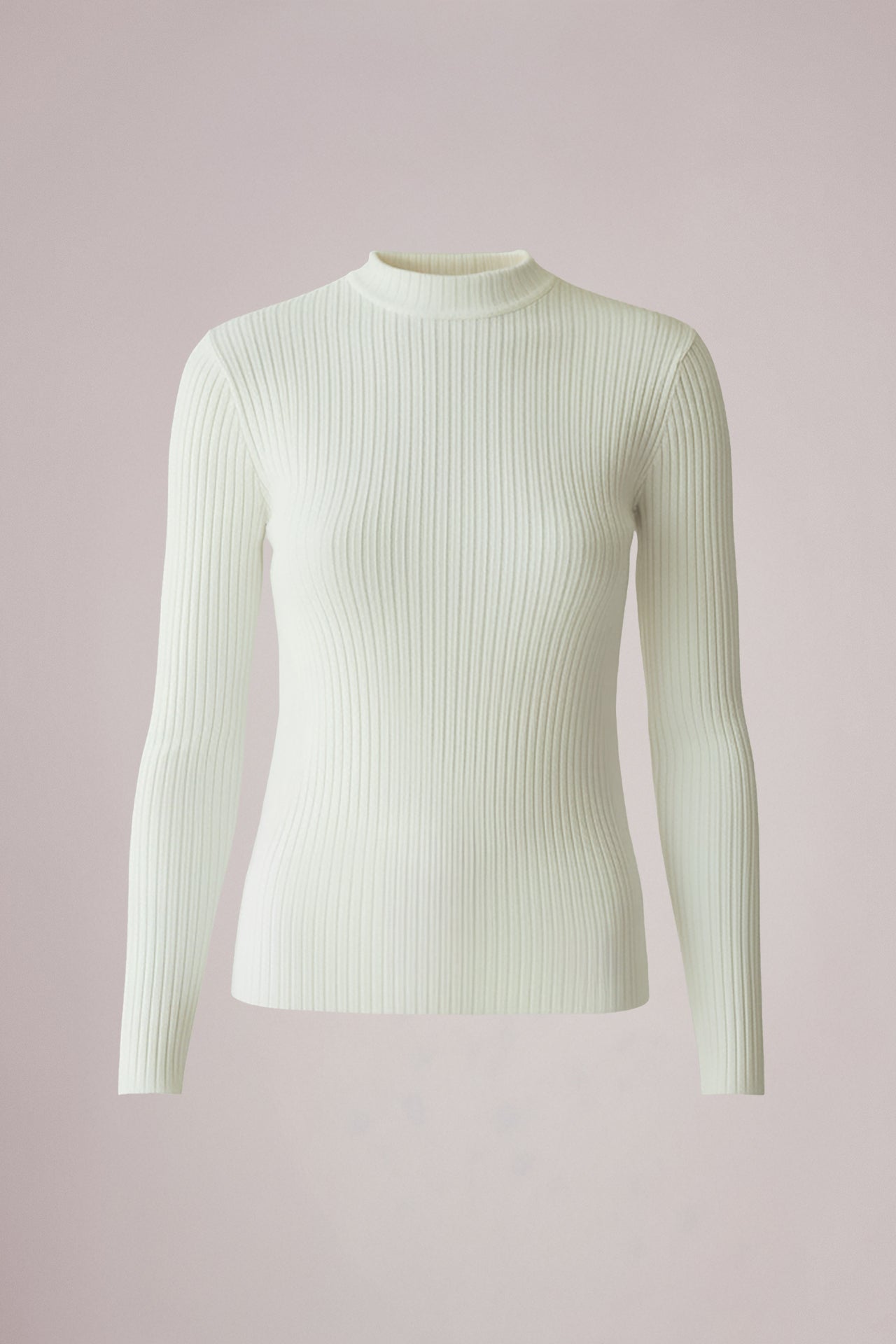 l'amour est bleu geripptes Langarmshirt weiß