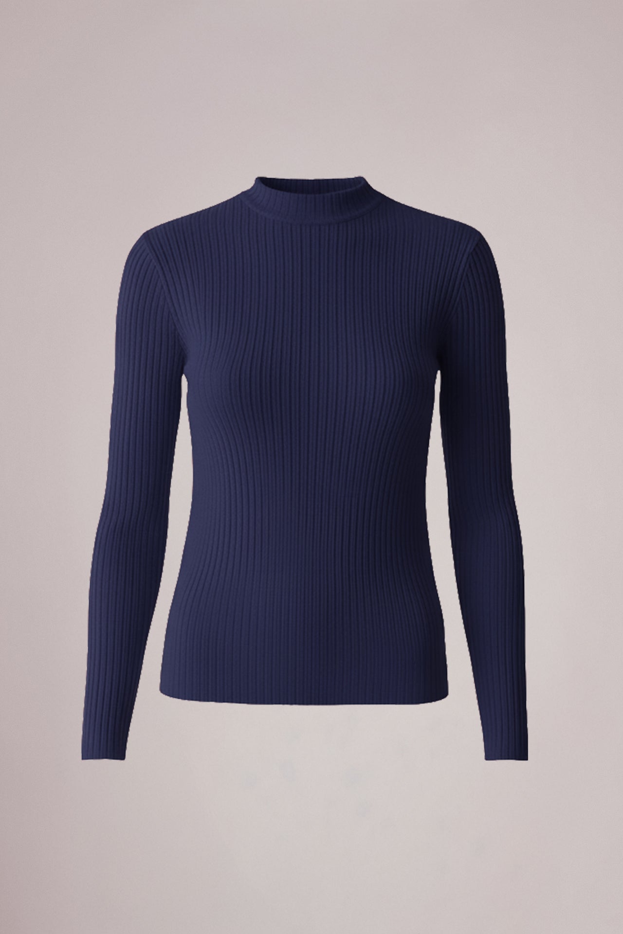 l'amour est bleu geripptes Langarmshirt navy