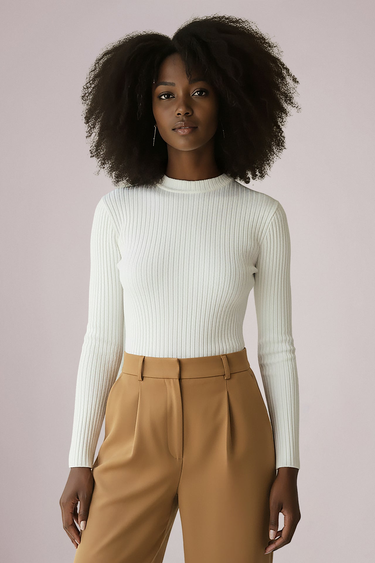 l'amour est bleu geripptes Langarmshirt weiß