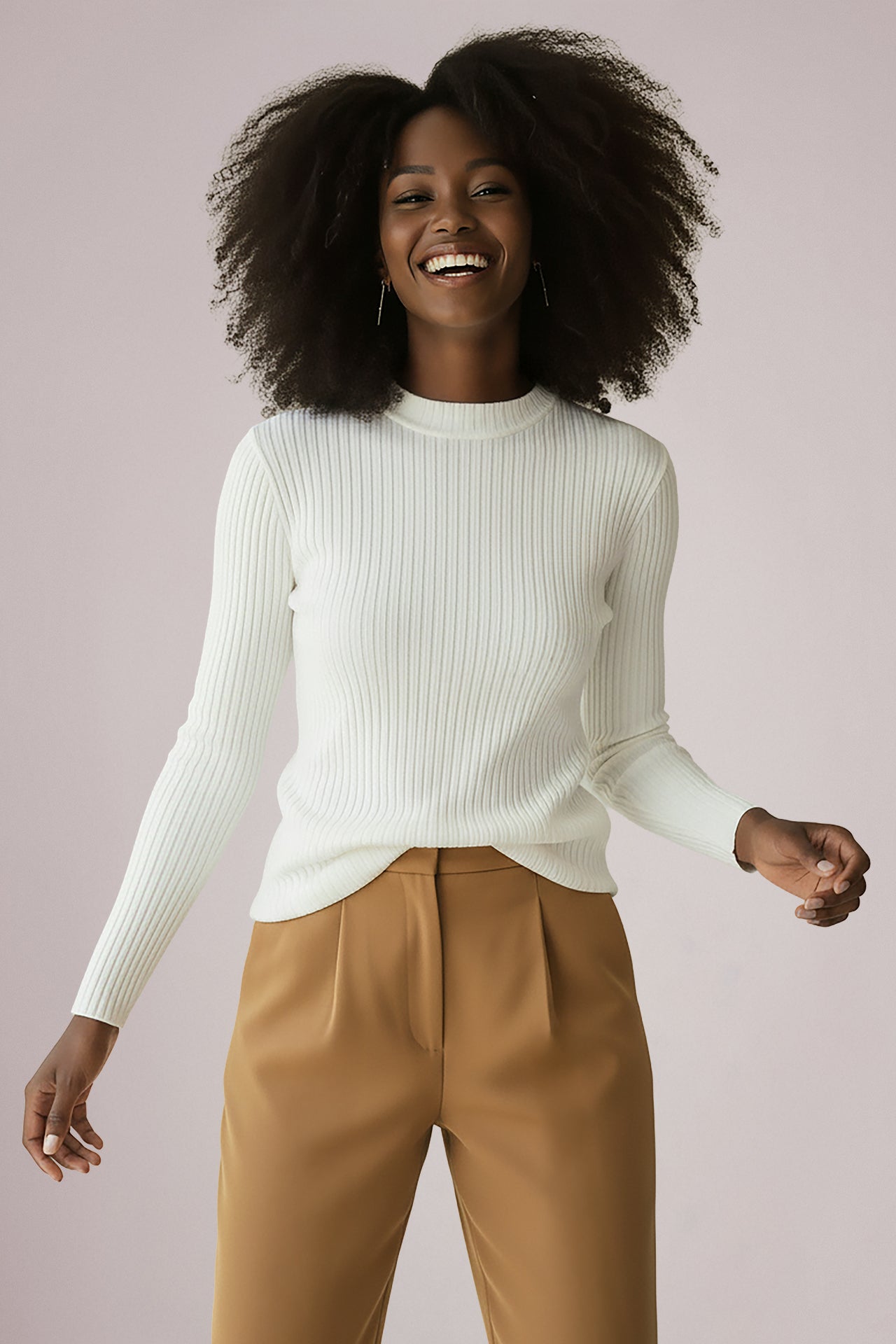 l'amour est bleu geripptes Langarmshirt weiß