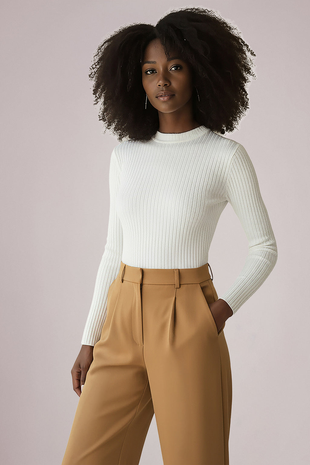 l'amour est bleu geripptes Langarmshirt weiß