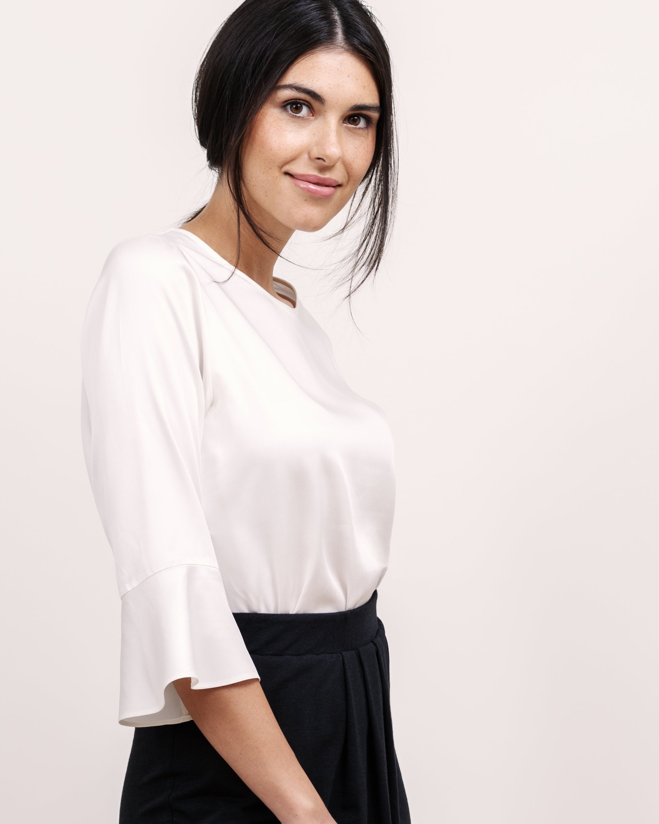 Bluse mit Volants-Ärmeln