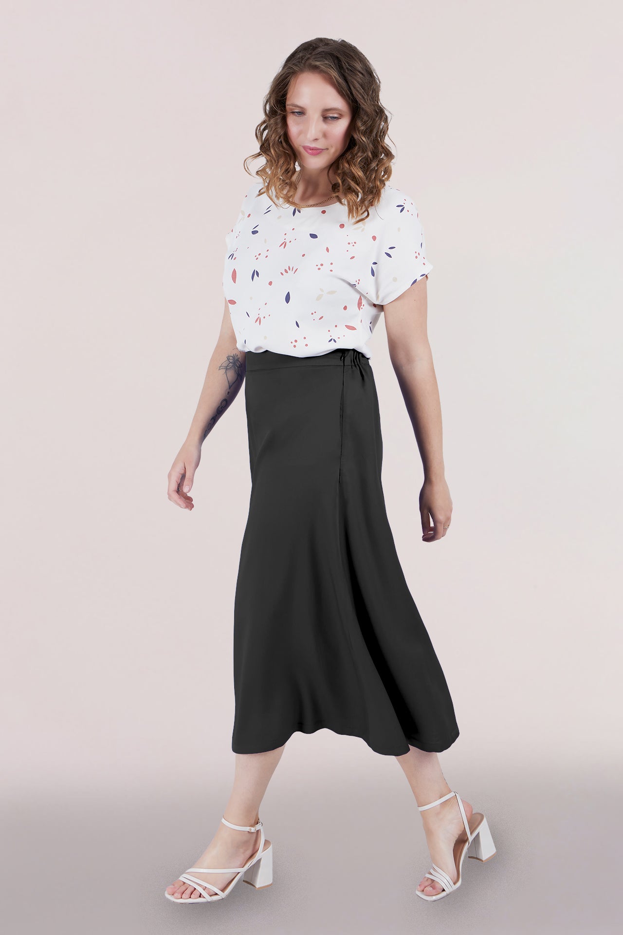 Ausgestellter Ecovero Viskose Rock