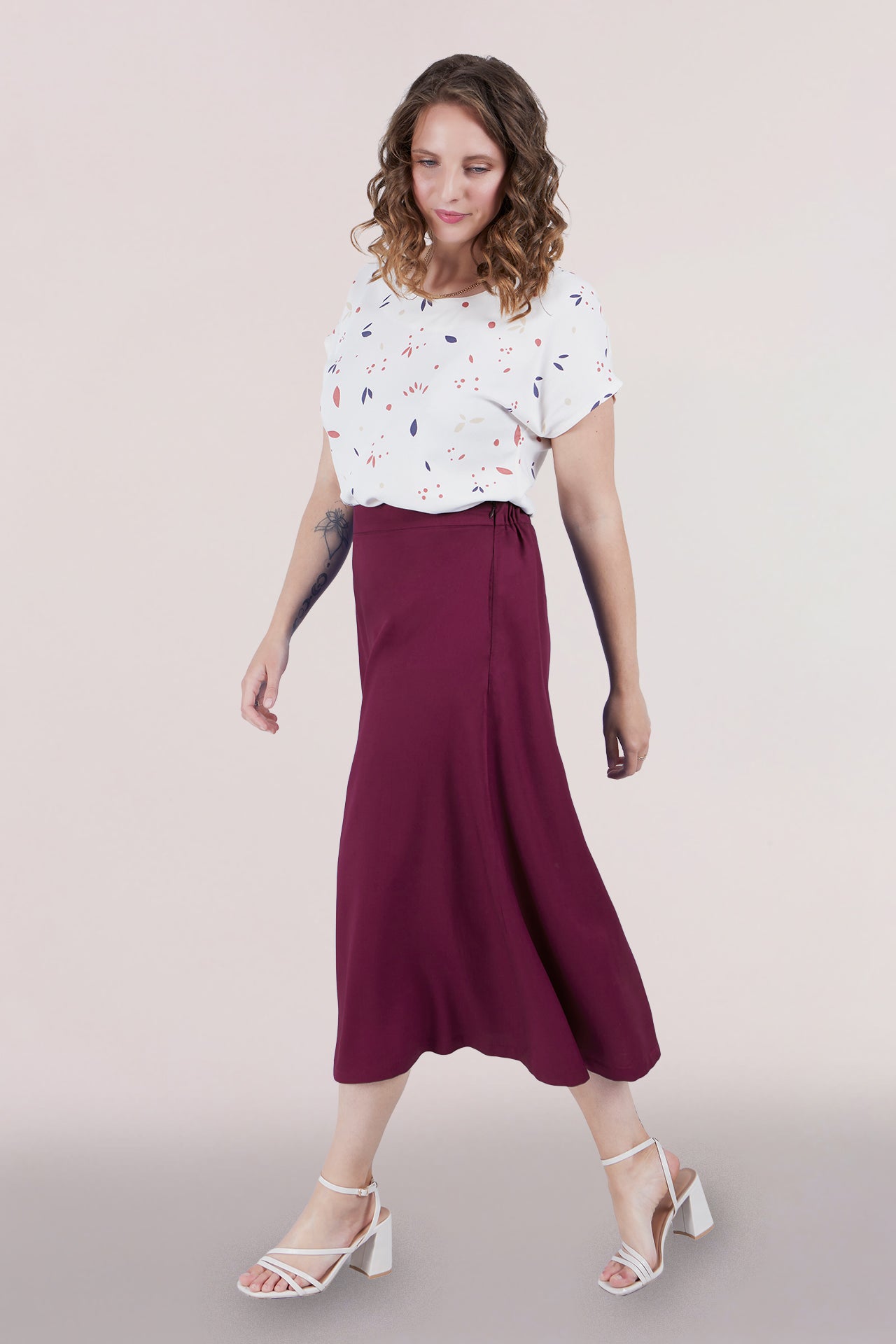 Ausgestellter Ecovero Viskose Rock