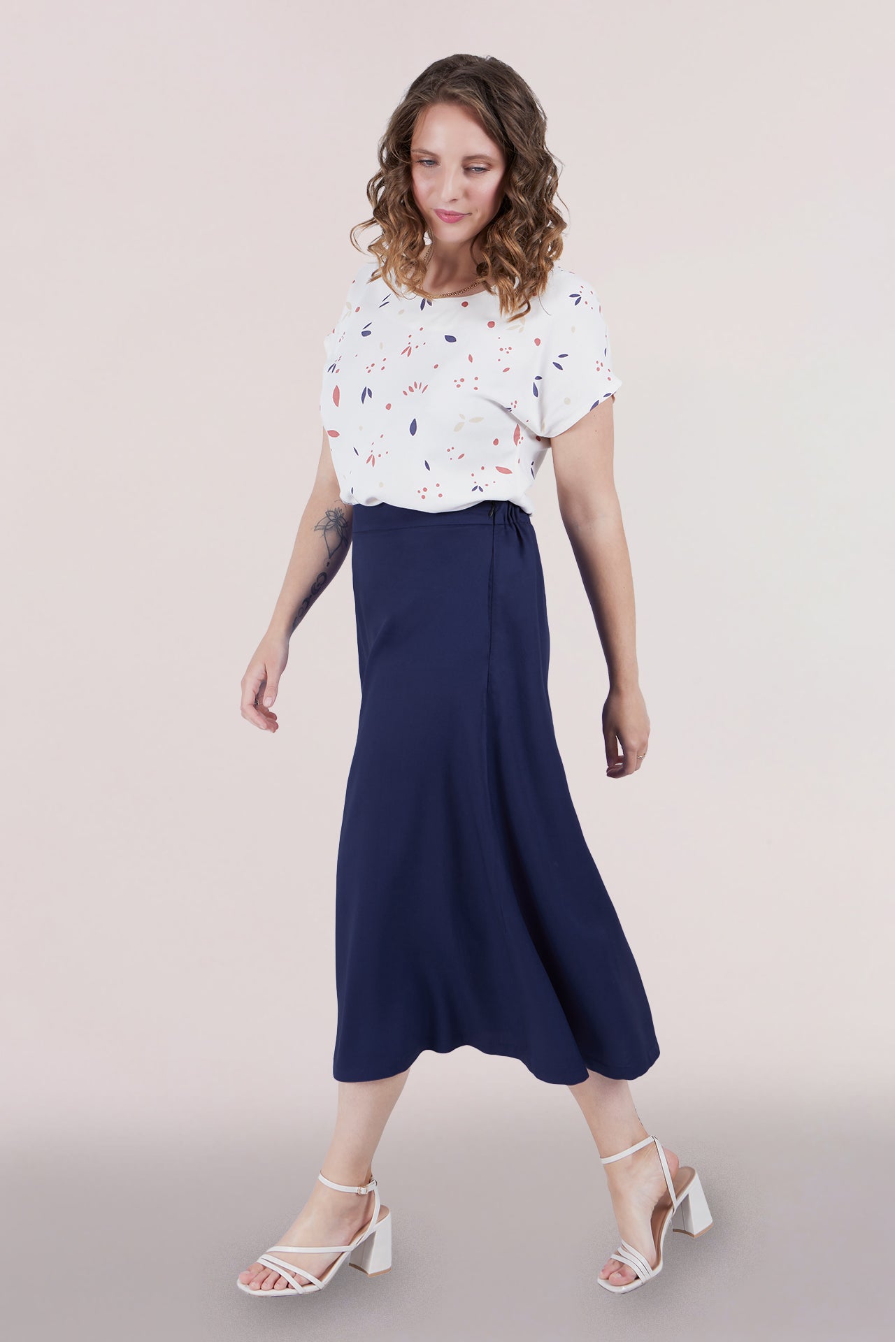 Ausgestellter Ecovero Viskose Rock