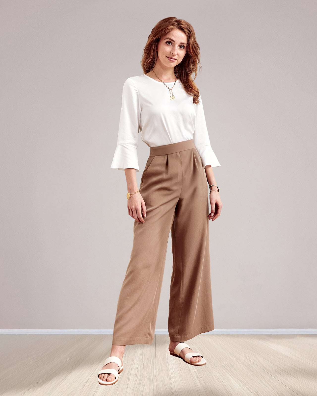 Weite Bundfaltenhose