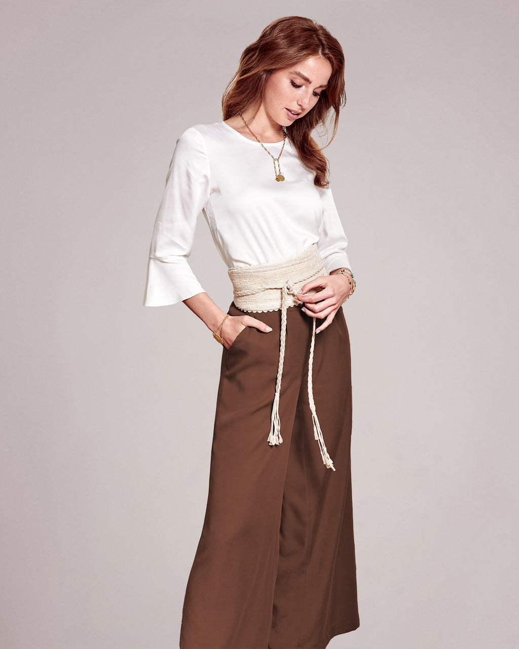 Weite Bundfaltenhose