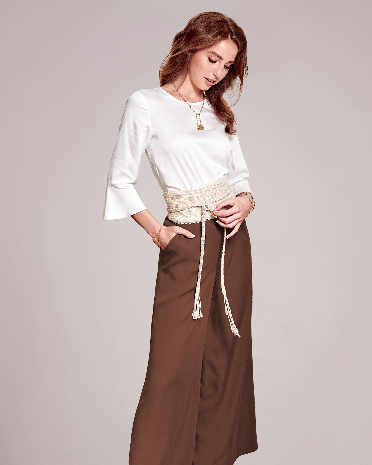 Weite Bundfaltenhose