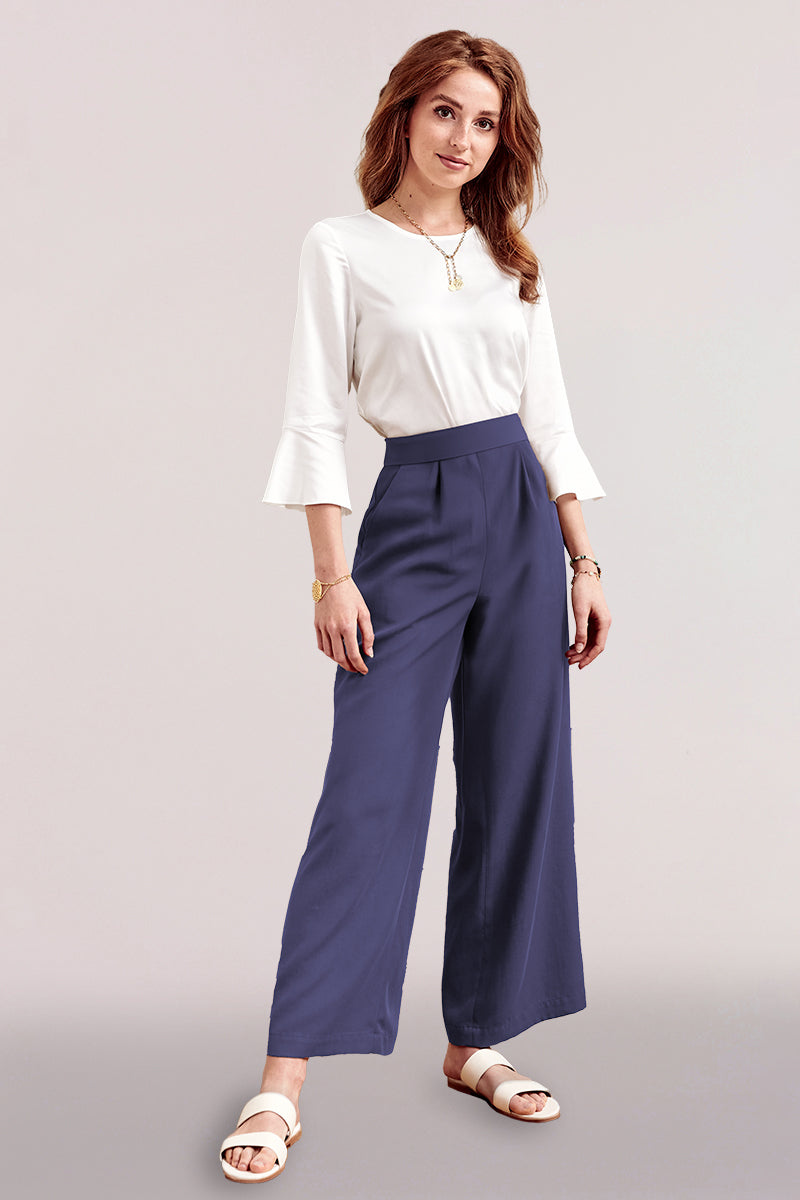 Weite Tencel Bundfaltenhose M Regular