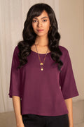 l'amour est bleu Tance Bluse bordeaux