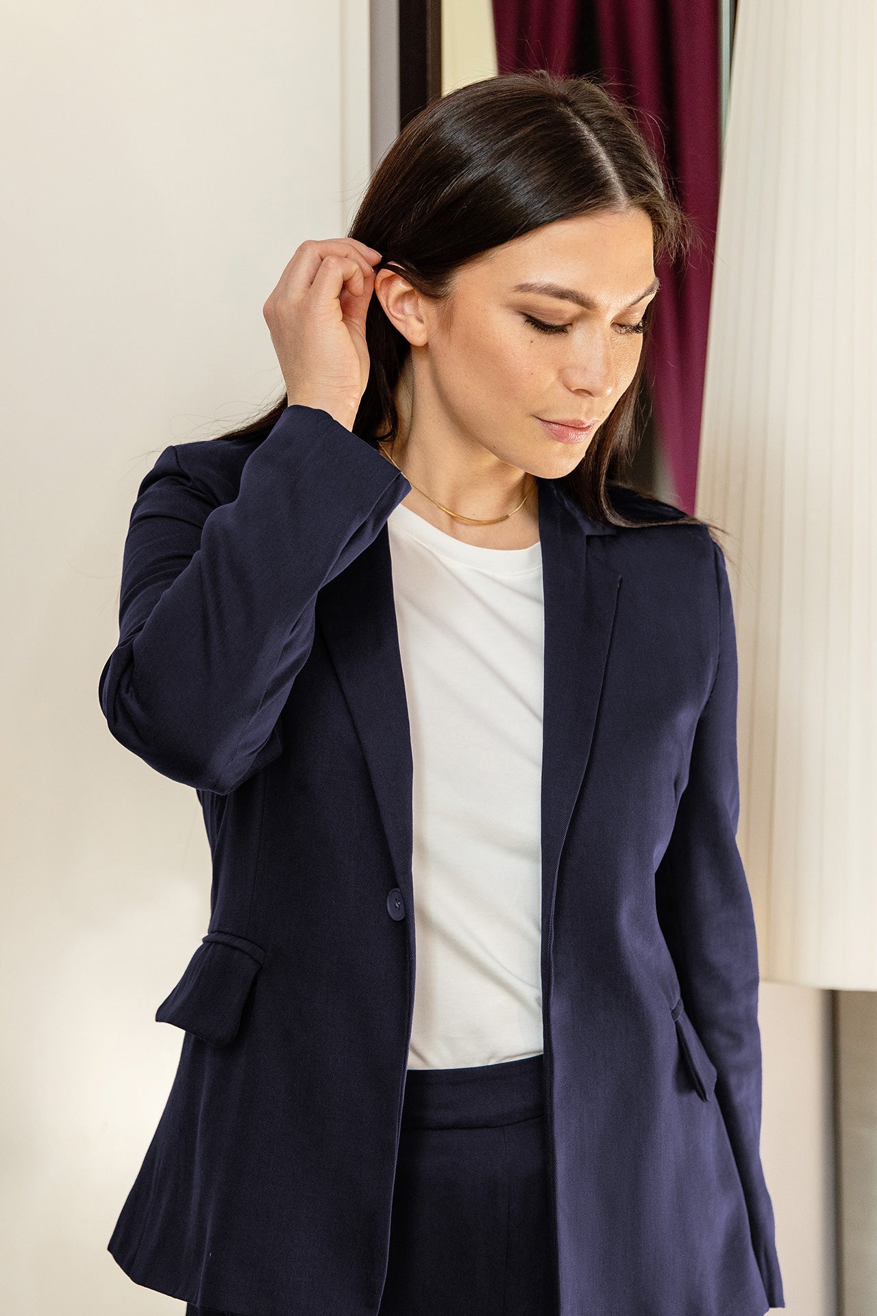 l'amour est bleu Tencel Blazer