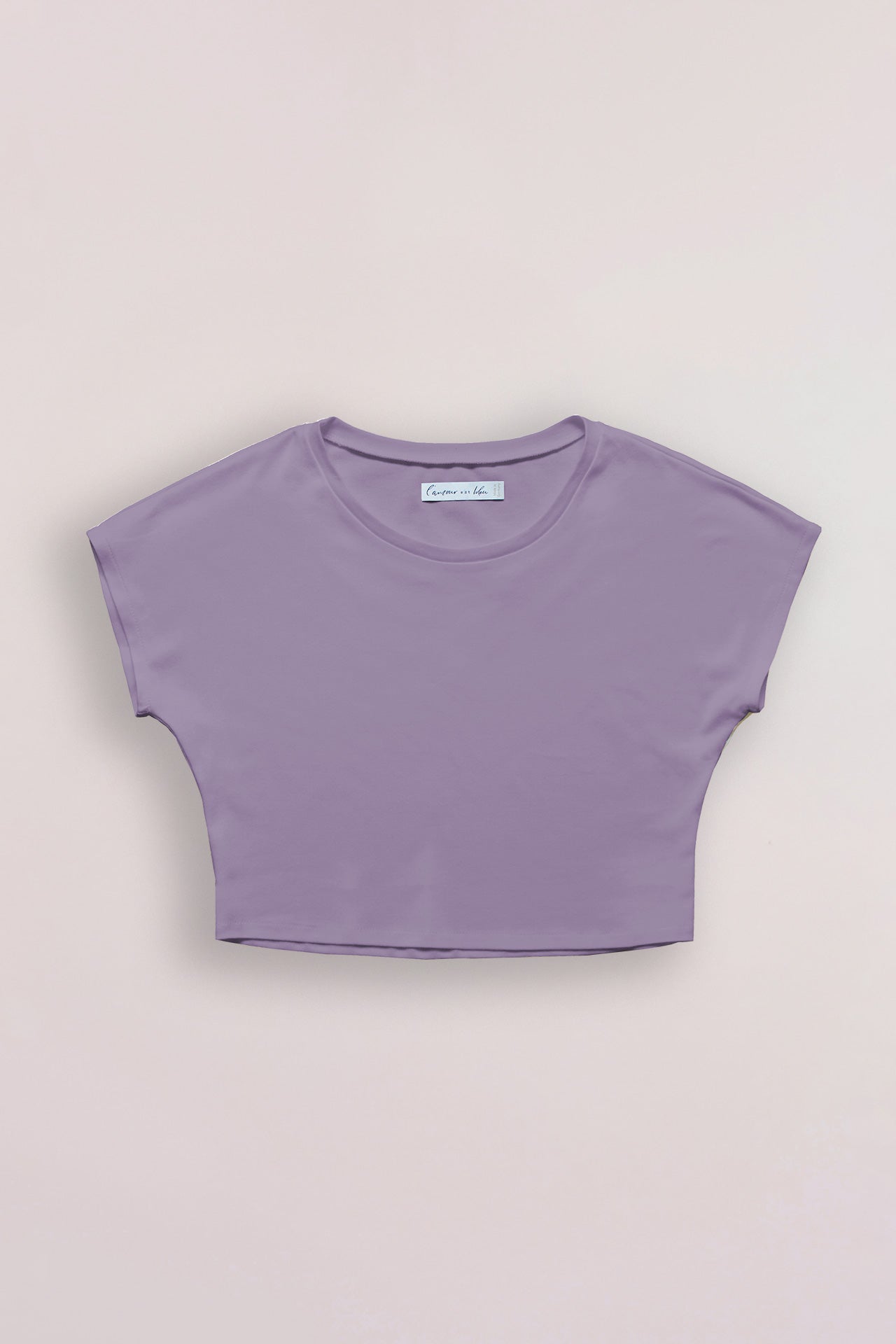 l'amour est bleu cropped top