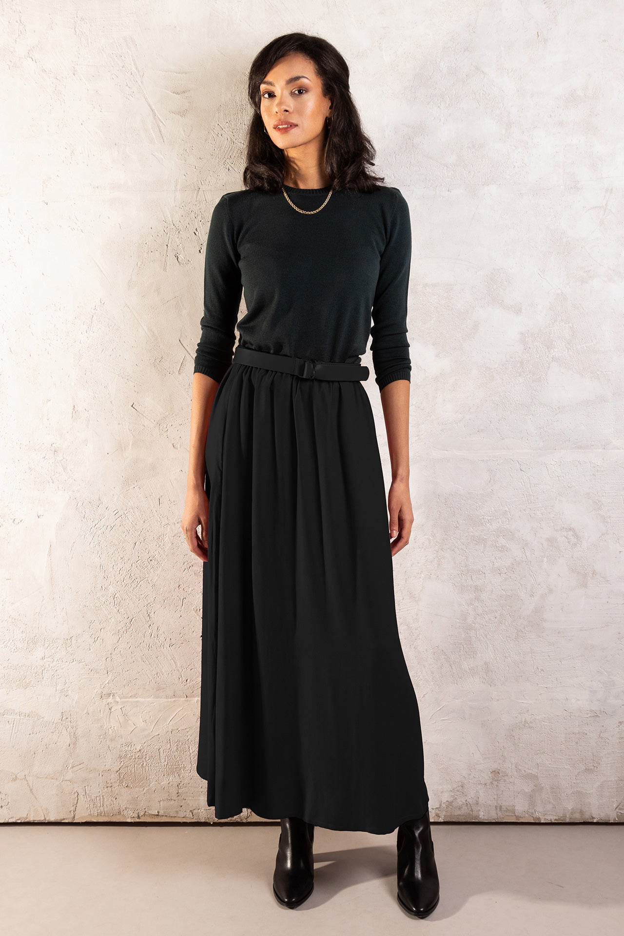 l'amour est bleu long Ecovero viscose skirt