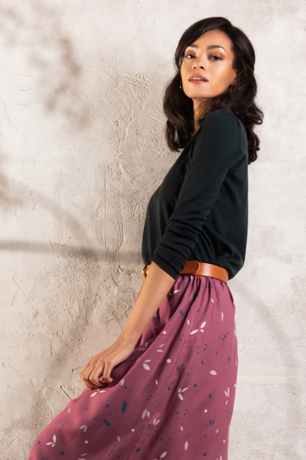 l'amour est bleu long Ecovero viscose skirt