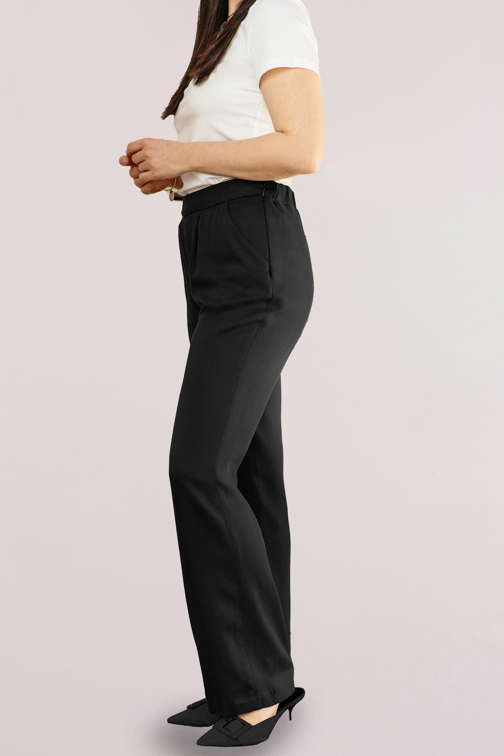 Gerade Bundfaltenhose