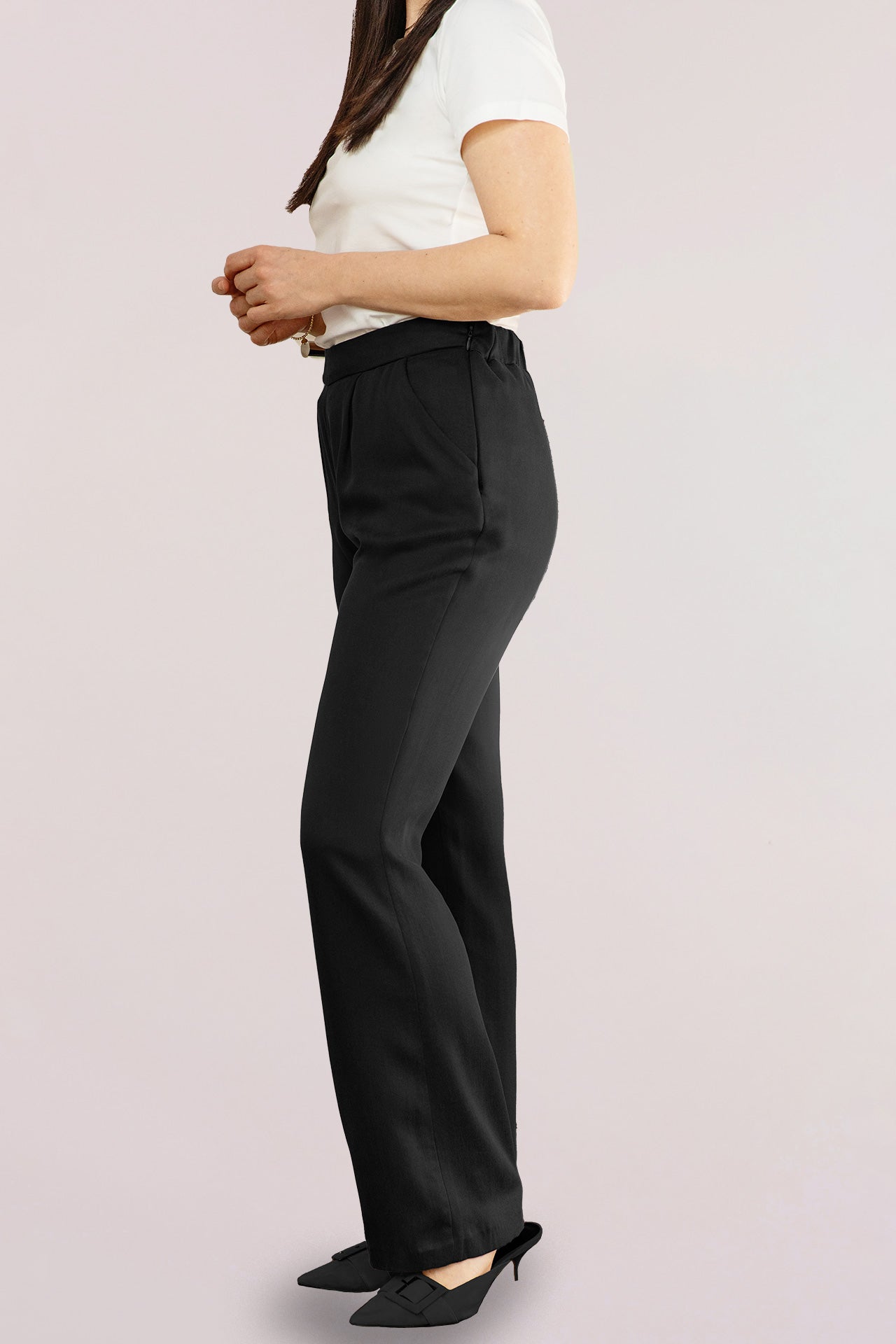 Gerade Bundfaltenhose