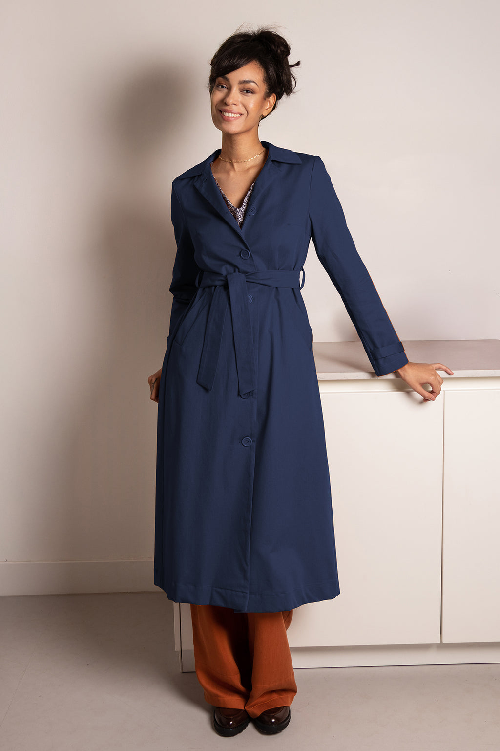 l'amour est bleu Trenchcoat navy