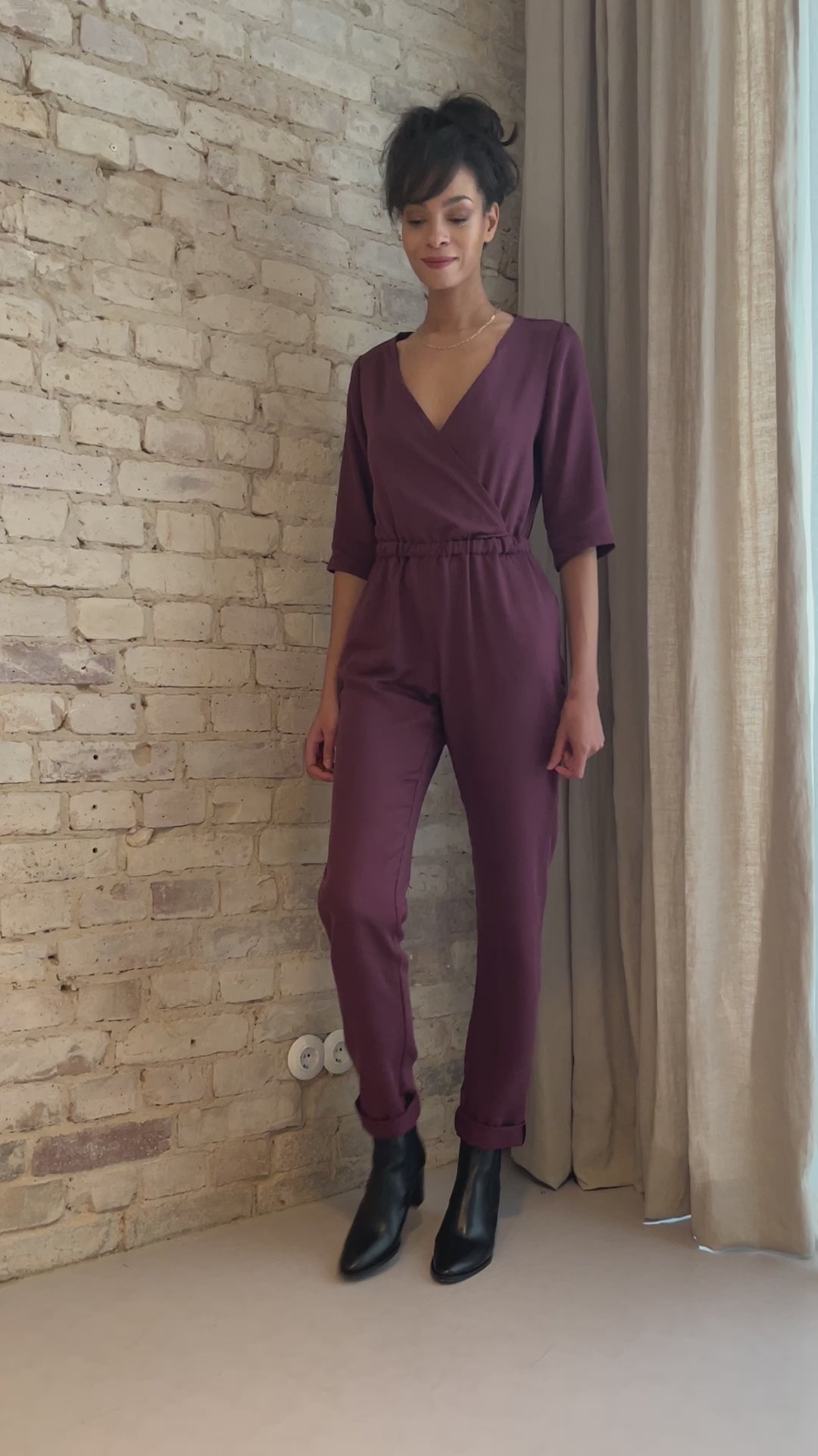 l'amour est bleu Tencel Overall