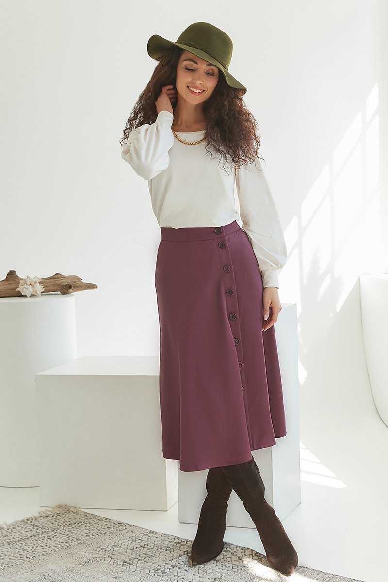 Boho Langarmshirt Charlene - l'amour est bleu