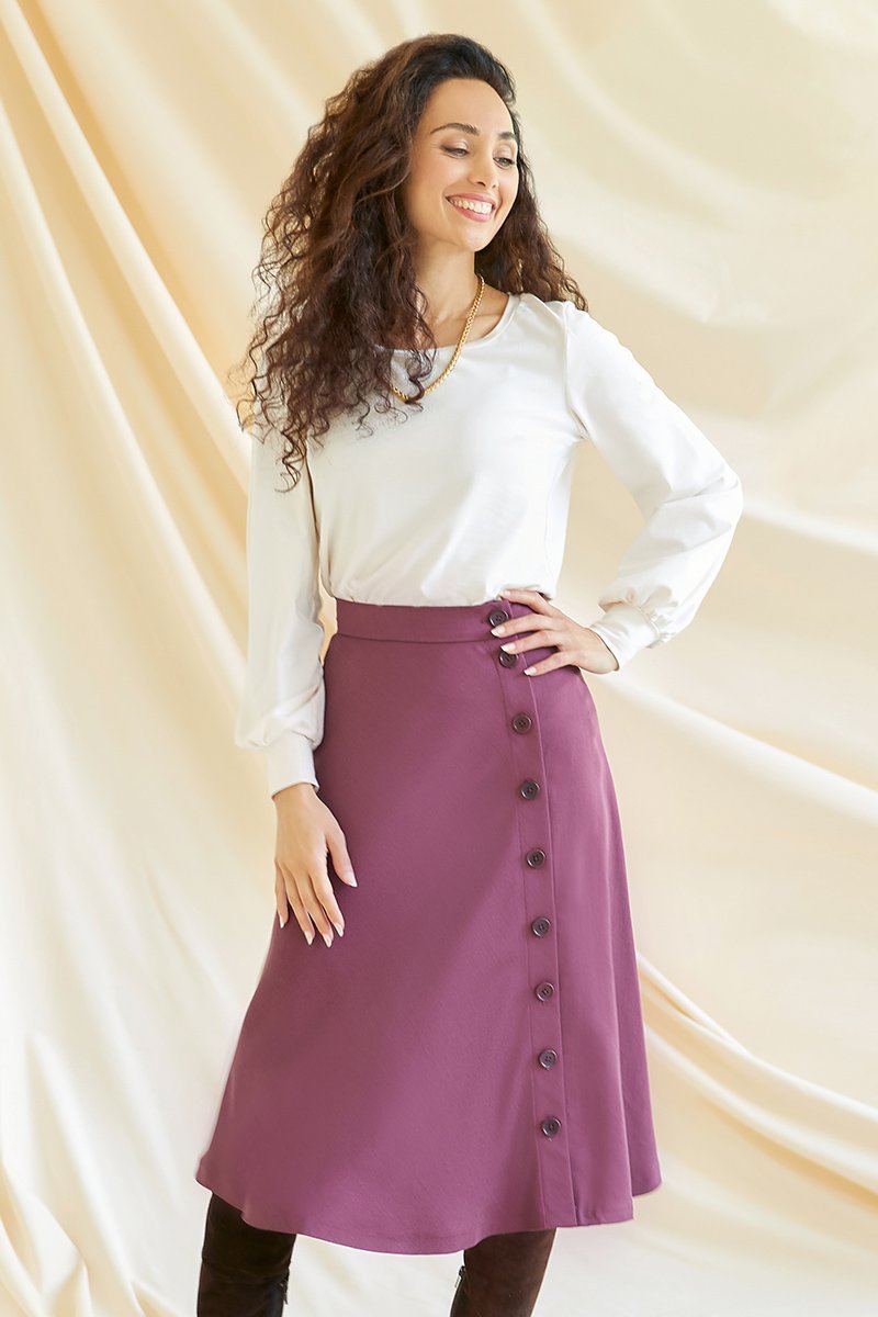 Boho Langarmshirt Charlene - l'amour est bleu