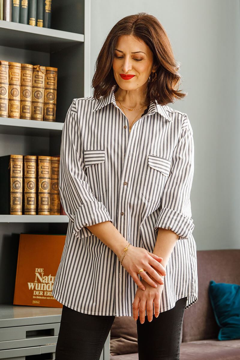 Damen Hemd Ellen - l'amour est bleu