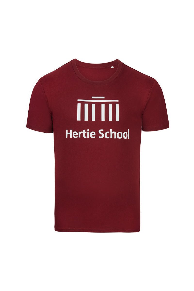Hertie School Unisex T-Shirt burgundy - l'amour est bleu