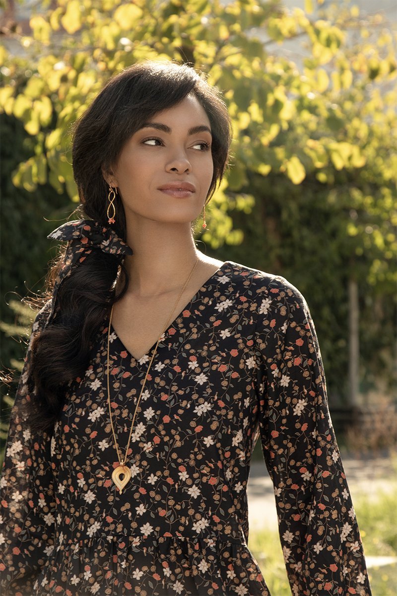 Kurzes Boho-Kleid Amalia - l'amour est bleu