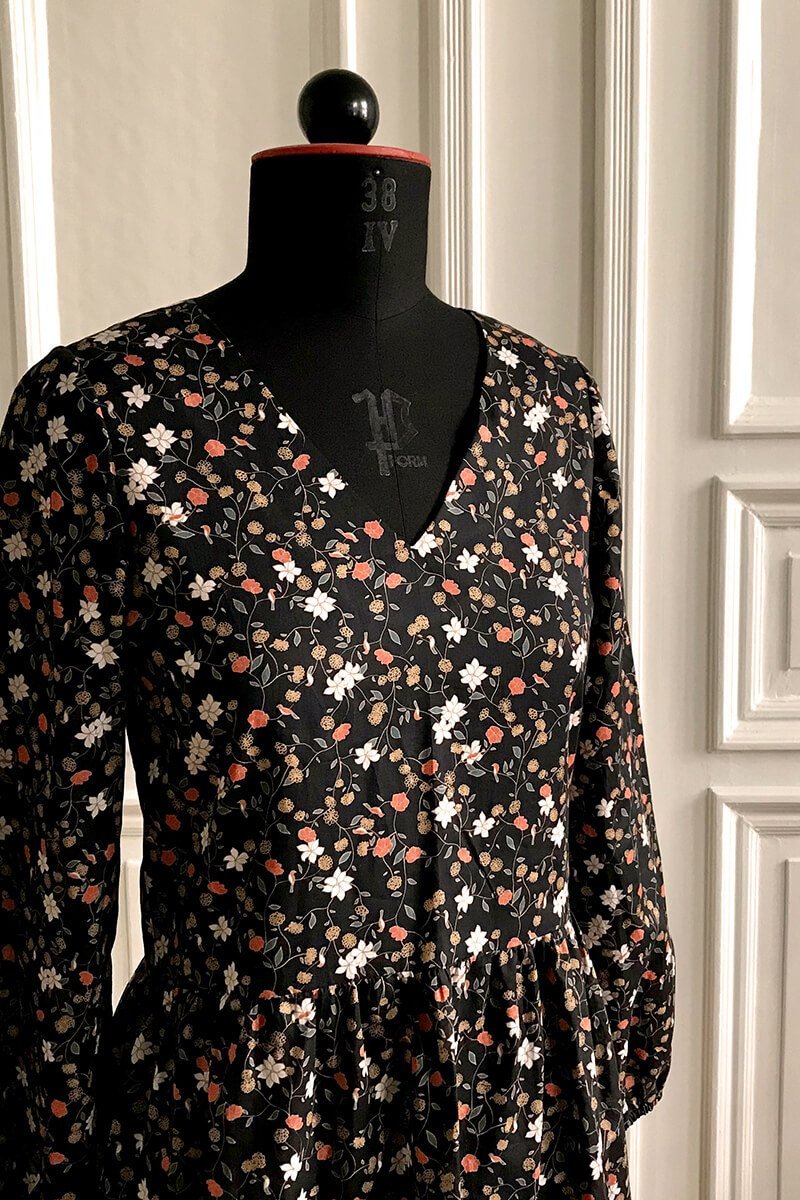 Kurzes Boho-Kleid Amalia - l'amour est bleu